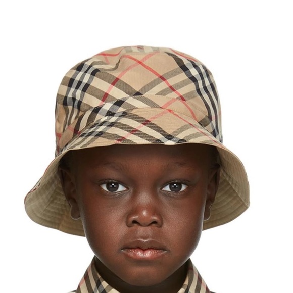 Burberry Other - BURBERRY Kids Beige Vintage Check Bucket Hat